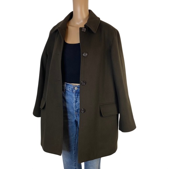 J. Crew Brown Long Wool Coat Size Medium - Picture 1 of 14